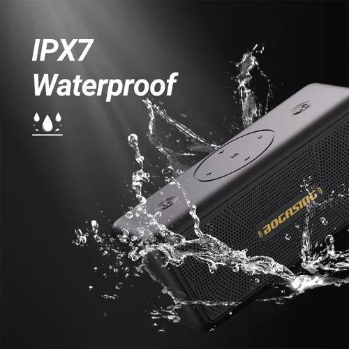 Miniatura 3 de BOGASING Altavoces Bluetooth, altavoz inalámbrico portátil M5 con sonido estéreo fuerte de 40 W y graves intensos, tiempo de reproducción de 30