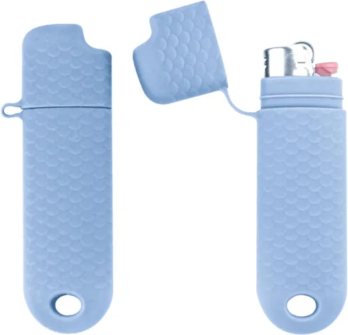 Miniatura 9 de Funda impermeable para encendedor BIC de 2 piezas, funda para encendedores regulares, tipo J6, supervivencia al aire libre, bolsa multiusos para Gris