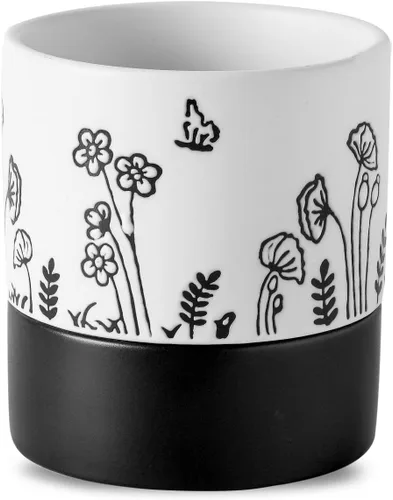 Miniatura 9 de Nihow Maceta de riego automático: maceta de cerámica de 6 pulgadas con orificio de drenaje y almacenamiento de agua para plantas de interior y Negro