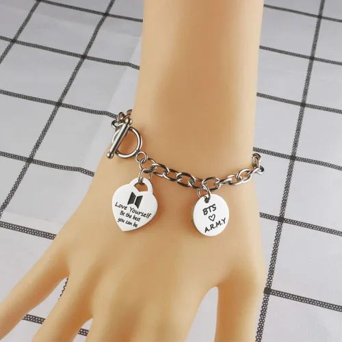 Miniatura 2 de LACAKU BTS Gift Bangtan Boys Pulsera Kpop BTS Fan Bracelet Love Yourself Army Bangtan Boys Fans Jewelry Gift ARMY Pulsera BTS Lover Gift Be The