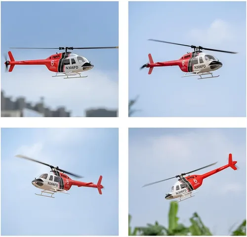 Miniatura 3 de Campana voladora 206 Helicóptero RC V3 con ACE Control de vuelo 6CH GPS Altitud Hold Dos Rotor 1:16 Escala Helicóptero RTF Fly Wing Bell206 v3
