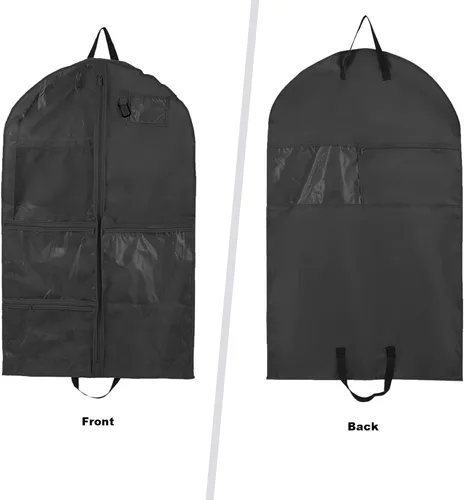 Miniatura 6 de Bolsa de ropa colgante de 40 pulgadas, impermeable, almacenamiento de disfraces de baile, bolsa de ropa de viaje para niños (rojo rosa, paquete de 2)