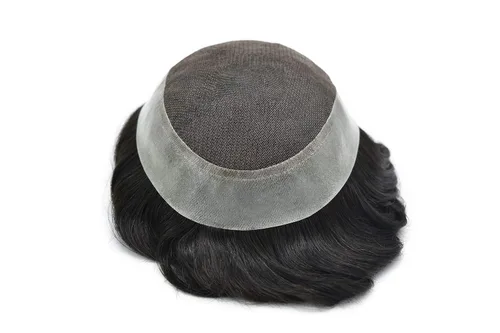 Miniatura 6 de Peluca de cabello virgen Remy de encaje francés para hombre, peluca de cabello humano real negro Australia