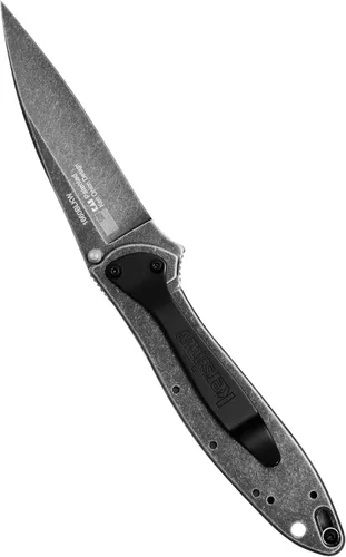 Miniatura 7 de Kershaw - Cuchillo de bolsillo para puerros, hoja de acero inoxidable 14C28N de 3 pulgadas, cuchillo asistido por resorte, EDC plegable