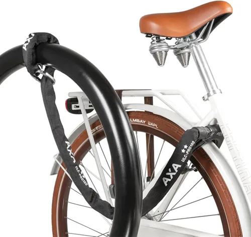 Miniatura 3 de AXA ULC 100 Candado de cadena enchufable para bicicleta, 39.4 in de largo, eslabones de acero endurecido de 0.217 in, cadena de seguridad antirrobo