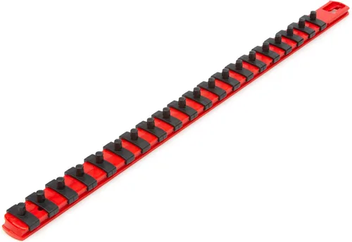 Miniatura 7 de TEKTON guía de llaves de 1/4 pulgadas x riel de 20.3 cm, 13 clips (rojo) OSR01113 Fabricado en EE. UU