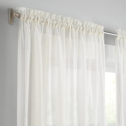 Miniatura 6 de Eclipse Emina - Cortina de gasa transparente para ventana, con bolsillo para barra, 1 panel, 52 pulgadas de ancho x 95 pulgadas de largo