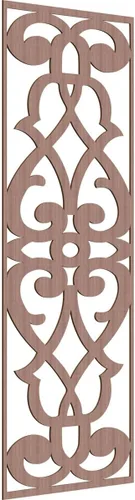 Miniatura 19 de 9 3/8"W x 24 3/8"H x 1/4"T Bellaire Decorativos Paneles de pared de madera calado, abedul