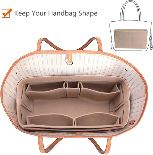 Miniatura 4 de Organizador de bolso organizador de bolsos de tela de fieltro para bolsa 3 tamaños para Speedy Neverfull