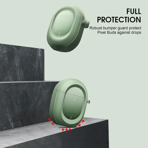 Miniatura 3 de CaseBot Funda para Pixel Buds Serie A 2021 y Pixel Buds 2 (2020), protección resistente [LED frontal visible] (negro)