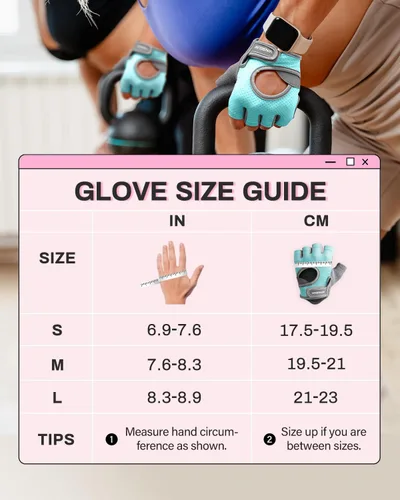 Miniatura 6 de VINSGUIR Guantes de entrenamiento para mujeres y hombres, guantes de levantamiento de pesas transpirables para ejercicio de gimnasio, fitness, Azul
