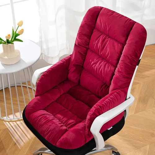 Miniatura 11 de Cojín para silla de escritorio con respaldo alto, almohadilla de asiento para silla de oficina con parte inferior antideslizante para oficina