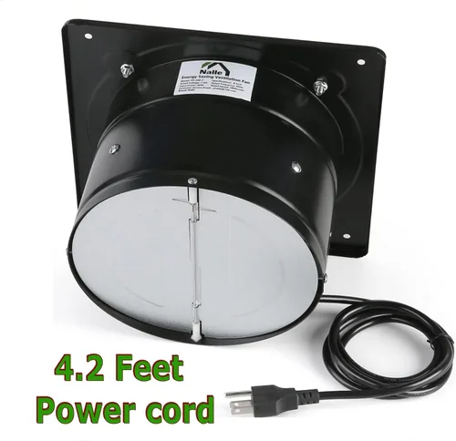 Miniatura 3 de Nalle Ventilador de escape de 6 pulgadas, 40 W, 298 CFM, instalación a través de la pared, ventilador de ventilación de 110 V, ventilador de humo