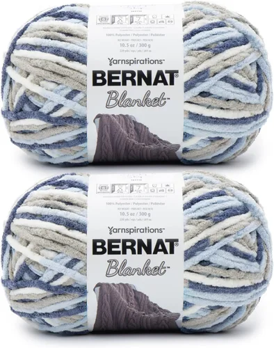 Miniatura 57 de Bernat - Estambre para mantas súper esponjoso acrílico, 2 paquetes de 300g/10.5 onzas, #6, chenilla gruesa de peso pesado para tejer y crochet