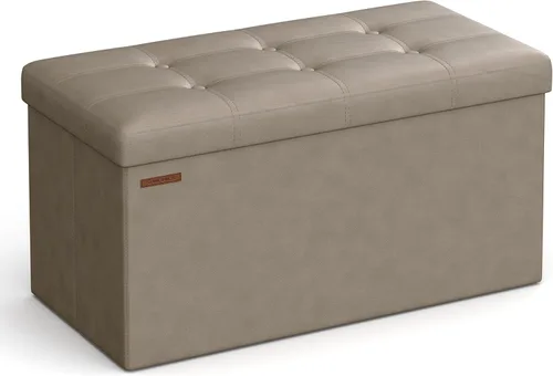 Miniatura 18 de SONGMICS Mazie Collection - Banco otomano plegable de almacenamiento de 43 pulgadas, otomana con almacenamiento, taburete reposapiés, carga de 660