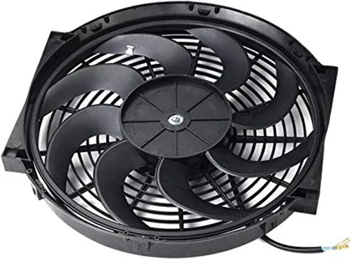 Miniatura 4 de Ventilador eléctrico de radiador de 14 pulgadas, ventilador eléctrico de 900 CFM de 8 aspas para automóvil negro con kit de termostato, interruptor