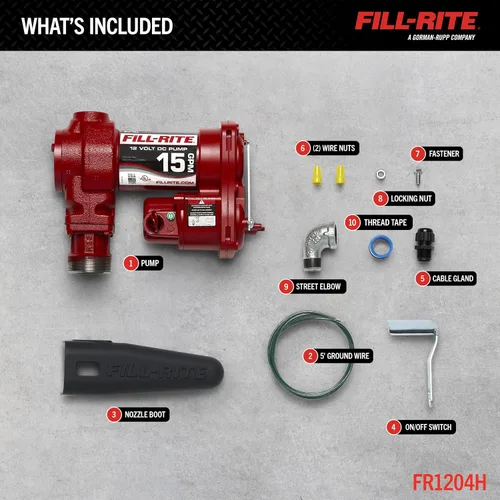 Miniatura 3 de Fill-Rite FR1204H - Bomba de transferencia de combustible de 12 V, 15 GPM (modelo sólo bomba) Gasolina, diésel, queroseno, mezclas de etanol