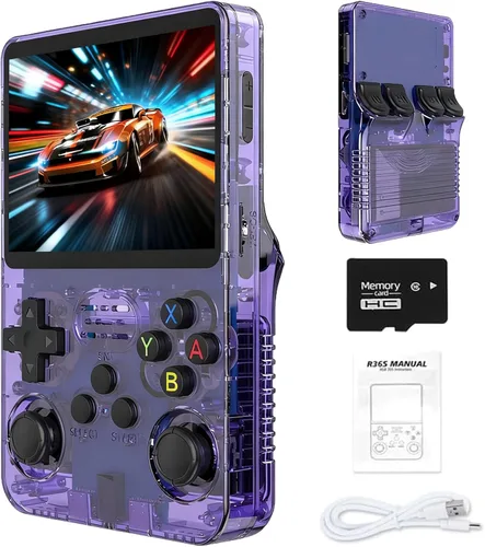 Miniatura 12 de Consola de juegos retro de mano R36S, pantalla HD IPS de 3.5 pulgadas, batería de 3200mAh, 128G con más de 20000 juegos integrados, más de 20