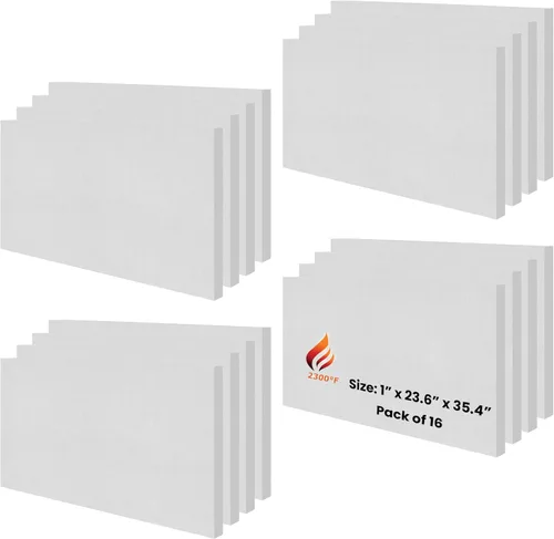 Miniatura 19 de Aislamiento de tablero de fibra de cerámica, clasificación de 2300 F, 1 x 19.7 x 39.4 pulgadas, paquete de 1 tablero de aislamiento térmico de fibra