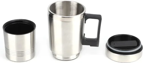 Miniatura 7 de Hervidor eléctrico portátil para automóvil, 12 V, taza de calefacción eléctrica para café, té, taza de calentamiento de agua, hervidor de viaje