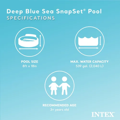 Miniatura 2 de Piscina Intex Deep Sea Blue SnapSet para niños