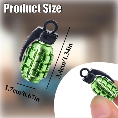 Miniatura 3 de 8 tapas de vástago de válvula de neumático, tapas de válvula de neumático de acero inoxidable para automóviles, camiones, SUV, motocicletas, Verde