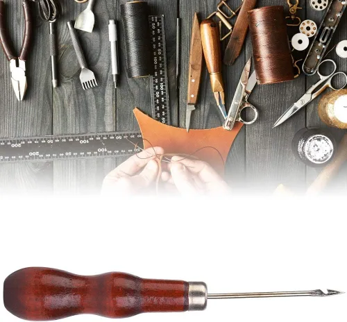 Miniatura 3 de Juego de 5 ganchos de ganchillo con mango de madera, agujas de tejer ergonómicas para manos artríticas, ganchos de ganchillo de metal