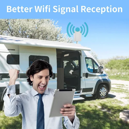 Miniatura 6 de 10dBi Antena WiFi de largo alcance de doble banda 2.4GHz 5GHz de fibra de vidrio para enrutador WiFi PCI-E Tarjeta de red Repetidor Cámara IP