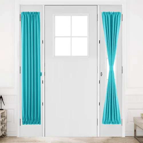 Miniatura 198 de DWCN Cortinas para puerta francesa: cortina térmica con bolsillo para barra para puertas con ventana de vidrio, puertas de cocina y patio