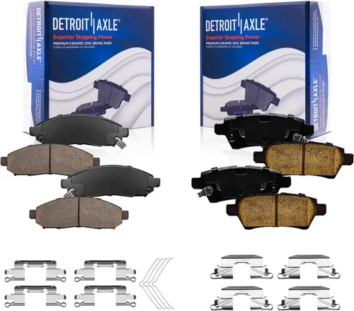 Miniatura 89 de Detroit Axle - Pastillas de freno traseras para Honda Odyssey 2011-2017 Pilot 2007-2013 MDX 2010-2013 ZDX 2010-2013 Pastillas de freno de cerámica