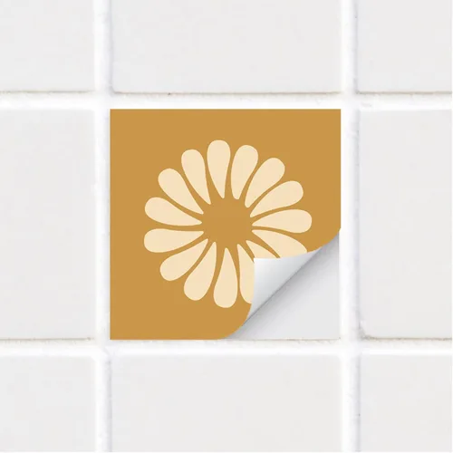 Miniatura 37 de Adhesivos de vinilo para azulejos de pared autoadhesivos, calcomanías impermeables para decoración de cocina, baño, línea ondulada de abulón, 6 x 6
