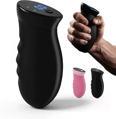 Entrenador de fuerza de agarre digital, fortalecedor de agarre de mano de 0 a 440 libras con pantalla en tiempo real (sin sonido), 2 modos: prueba y