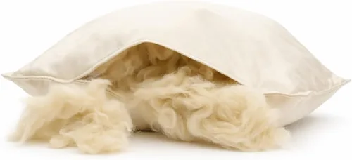 Miniatura 4 de ORGANIC TEXTILES Almohada Kapok 100% orgánica con funda extraíble de algodón orgánico natural, lavable a máquina, funda ventilada con relleno