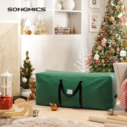 Miniatura 2 de SONGMICS Bolsa de almacenamiento para árbol de Navidad, contenedor de almacenamiento para árbol de festividades, hasta 7.5 pies, bolsa para soporte