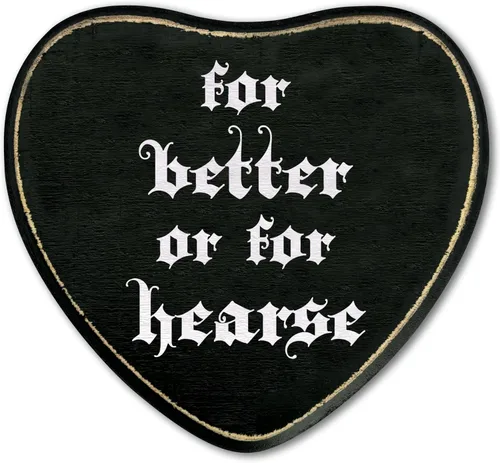 Miniatura 16 de Letrero de madera con forma de corazón gótico, cartel de «Every Night Is Halloween», arte de pared de madera gótico retro, decoración de placa