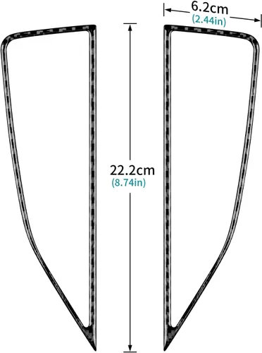 Miniatura 2 de AIRSPEED Para Subaru WRX/WRX STI 2022 2023 Consola central de coche, salida de aire, cubierta de marco de salida de aire, calcomanía de fibra