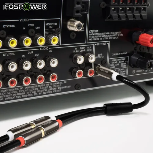 Miniatura 5 de FosPower Adaptador Y [8 pulgadas] 1 RCA (macho) a 2 RCA (hembra) estéreo audio Y adaptador subwoofer Cable de subwoofer