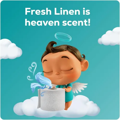 Miniatura 4 de Papel higiénico suave Angel Soft con tubo perfumado de fresco aroma a lino, 48 mega rollos = 192 rollos regulares, suave y fuerte papel higiénico