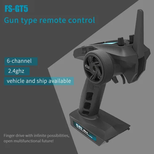 Miniatura 3 de Flysky FS-GT5 - Transmisor RC de 6 canales AFHDS con receptor FS-BS6 para RC coche bote