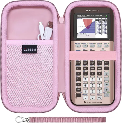 Miniatura 16 de Funda para calculadora gráfica Texas Instruments TI-84 Plus CE/TI-84 Evo/TI 84 Plus/TI-Nspire CX II CAS/TI-Nspire CX II, bolsillo de malla para Negro