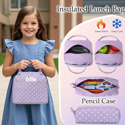 Miniatura 53 de Juego de mochila para niñas con diseño de unicornio, mochila escolar para niños, mochila para libros para niñas, set 3 en 1, regreso a clases