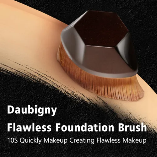 Miniatura 3 de Brocha de maquillaje para base de maquillaje Kabuki, con parte superior plana, para rubor facial y polvo líquido para mezclar líquidos, crema