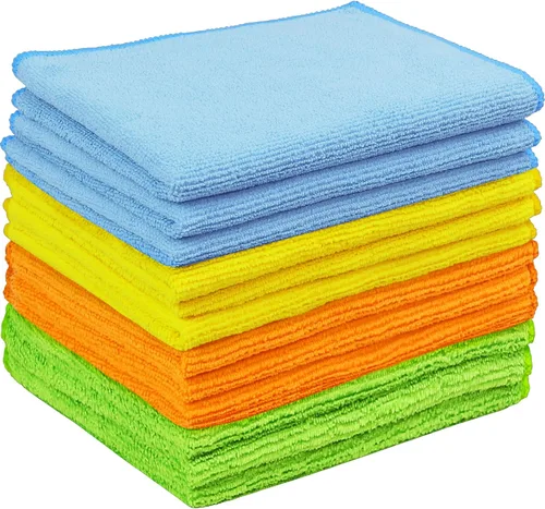 Miniatura 9 de Simple Houseware Paquete de 50 paños de limpieza de microfibra, 12 x 12 pulgadas, 4