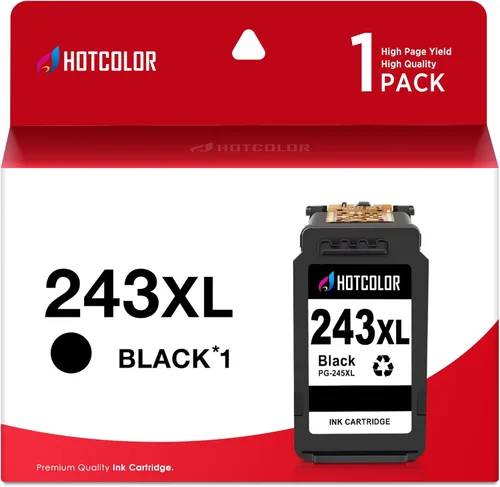 PG-243 Cartuchos de tinta negra de repuesto para Canon 243 Tinta negra para Canon MG2522 TR4520 MX492 TS202 TS3322 TR4500 TS3122 MG2500 TR4522 MX490