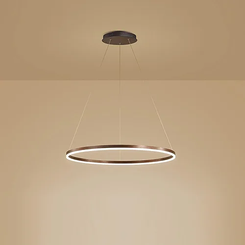 LightInTheBox Moderno candelabro LED con anillo, 23.6 pulgadas, lámpara colgante de halo circular, minimalista, regulable, luz colgante de metal