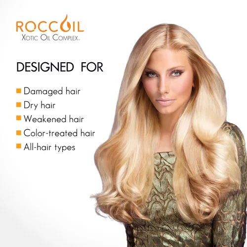 Miniatura 5 de Rocco Donna Acondicionador sin enjuague para el cabello estilo sin peso, espray satinado de secado por soplado, suavizado e hidratación, 8 onzas