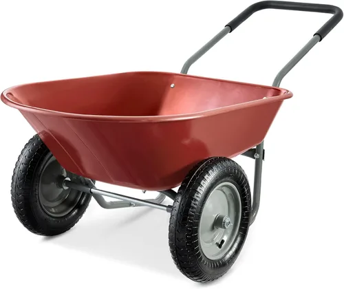 Miniatura 12 de Best Choice Products carretilla de jardín para hogar con doble rueda Verde