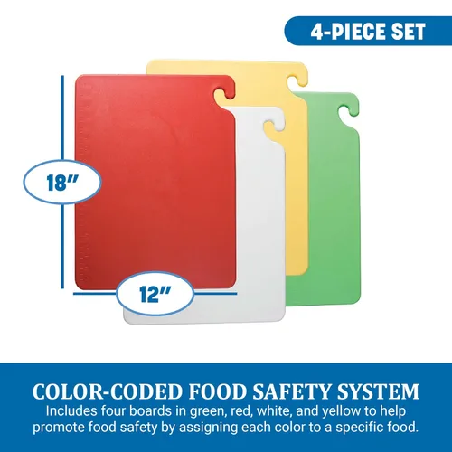 Miniatura 2 de Carlisle FoodService Products CB1218QS - Juego de 4 piezas con tabla inteligente gratuita, 18 pulgadas de largo x 12 pulgadas de ancho x 1/2