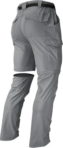 Miniatura 64 de Pantalones de senderismo para hombre, convertibles, con cremallera, ligeros, impermeables, de secado rápido, pesca al aire libre, viajes, safari