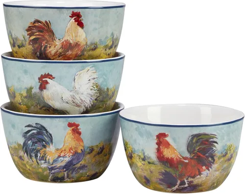 Miniatura 5 de Certified International Rooster Meadow - Juego de vajilla de 16 piezas, servicio para 4